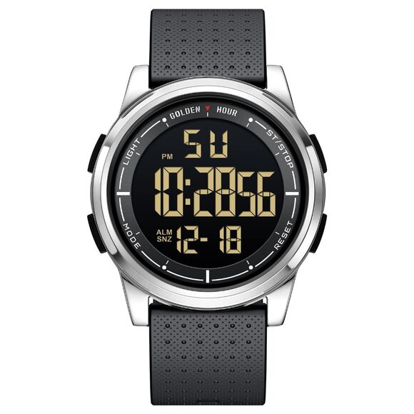 Ultra-Thin Digital Sports Watch Waterproof Multifunction Rubber Strap